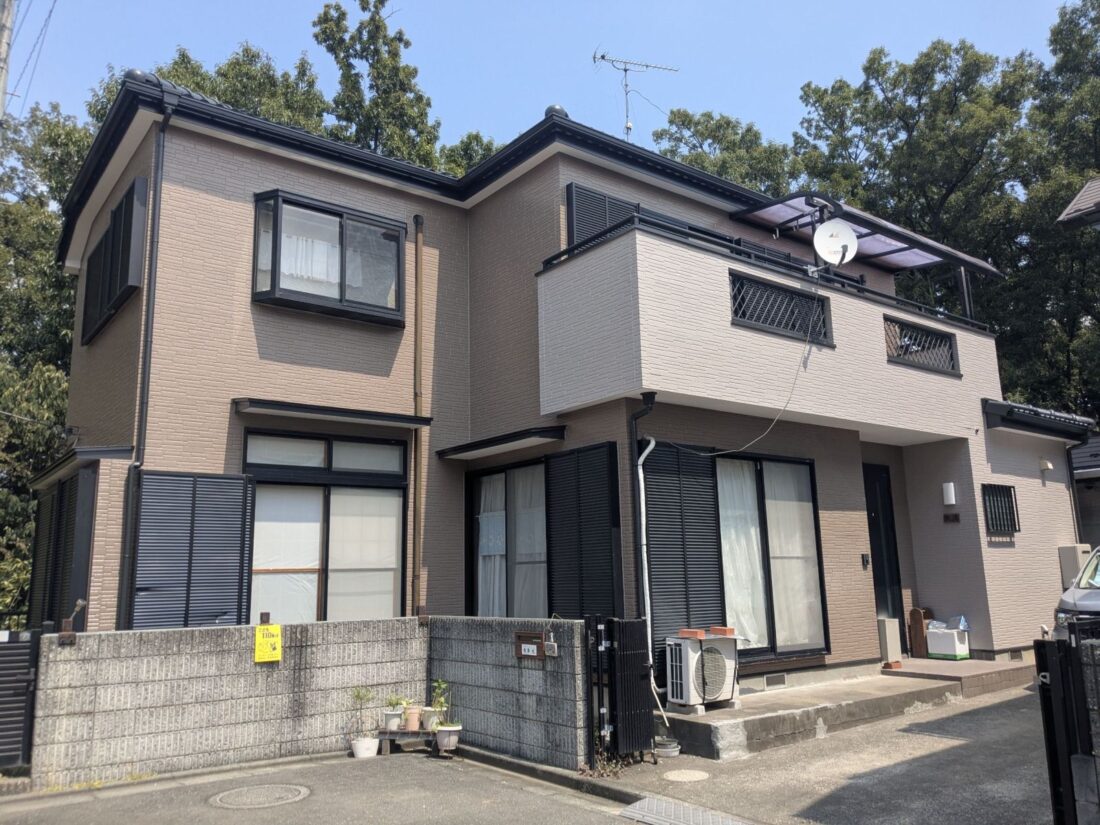 東松山市柏崎｜外壁塗装・屋根塗装｜K様邸｜ND-342・Jブラック仕上げ